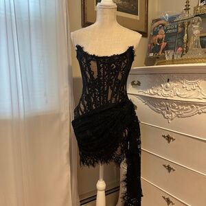 THE LACE CORSET MINI DRESS By Heiress Beverly Hills
